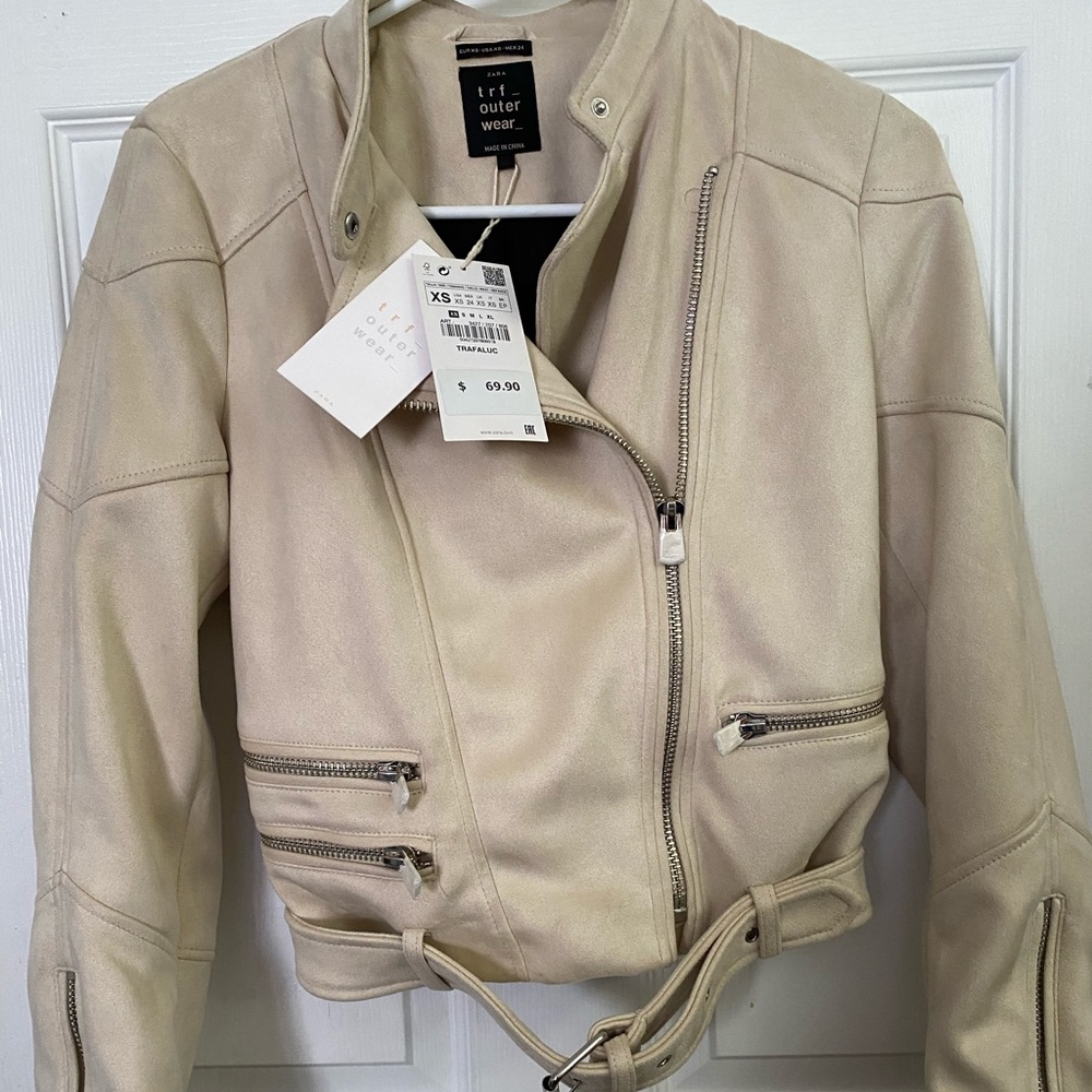 ZARA SUEDE MOTO JACKET NWT